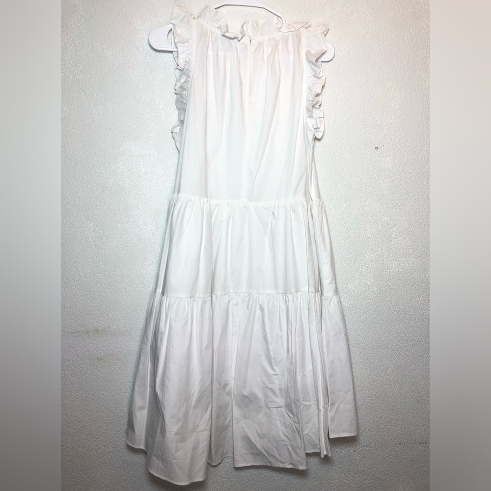 NWOT. Moodie wWithe Ruffle Tiered Mini Dress - Picture 3 of 9